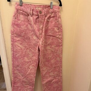 BDG Pink cowboy cut jeans